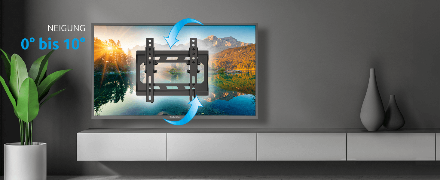 Кронштейн для телевізора TechniSat TECHNIMOUNT Flex Easy, поворотний настінний тримач з шарнірним плечем, навантаження до 25 кг