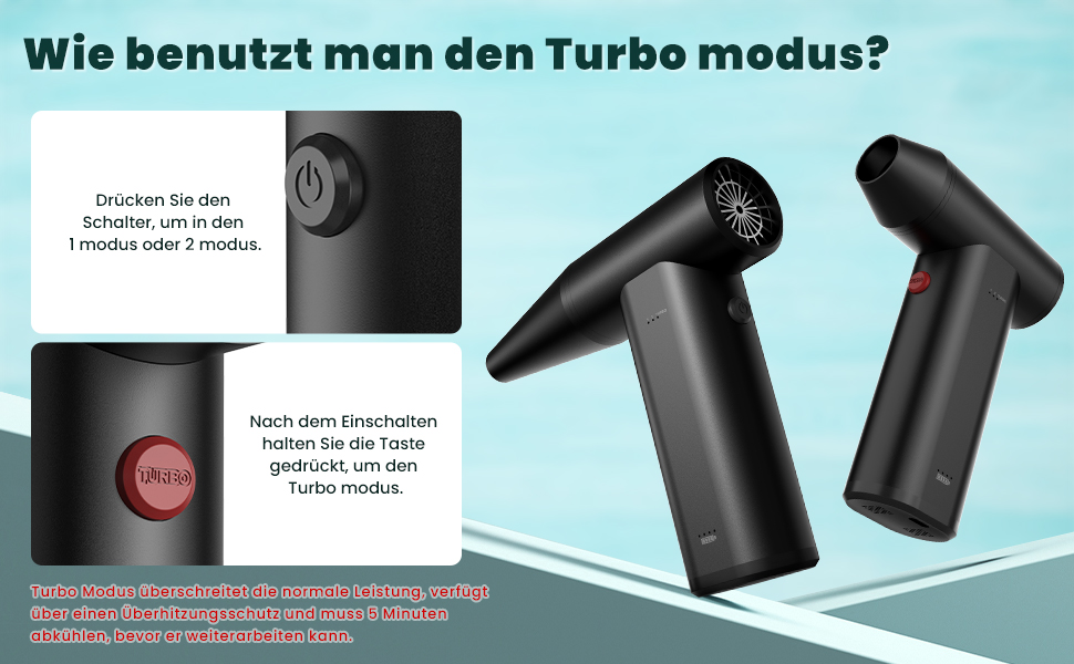 Електричний пилосос для пилу Turbo 3-Gang, 150000 об/хв, бездротовий, для ноутбука, авто, дивана, офісних пристроїв