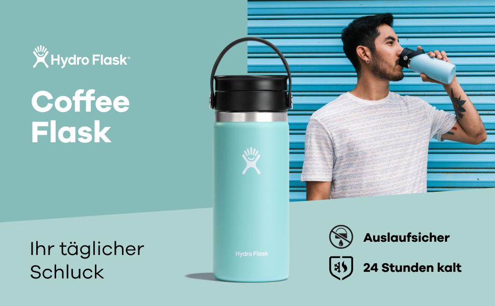 Hydro Flask Wide Mouth Flex Sip Pacific 355ml Water Bottle - Insulated Stainless Steel