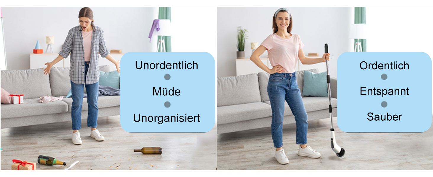 Електрична щітка для прибирання бездротова з 9 змінних насадок, 2 швидкості. Електричний очищувач ванни з регульованою ручкою для ванної, кухні, авто, підлоги