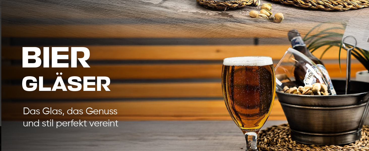 Набір келихів для пива Luxus Pint, 6 шт, 590 мл, без свинцю, 590 мл