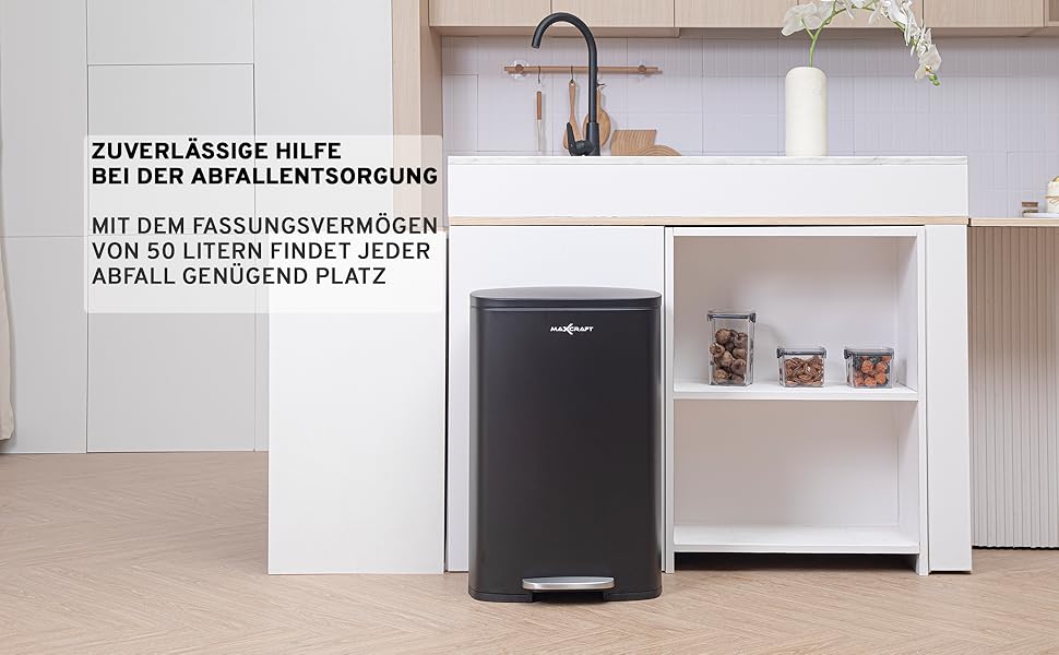 Сталевий відро для сміття з педальним механізмом, 50 літрів, з внутрішнім відром з пластику, м'яке закриття, зелений колір, для кухні, ванної кімнати або офісу