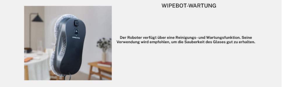 Робот для миття вікон Wipebot Pro з Wi-Fi: автоматичний, з подвійним зливом, 2 режимами розпилення, датчиком кутів, кабелем 5м та резервуаром 60мл