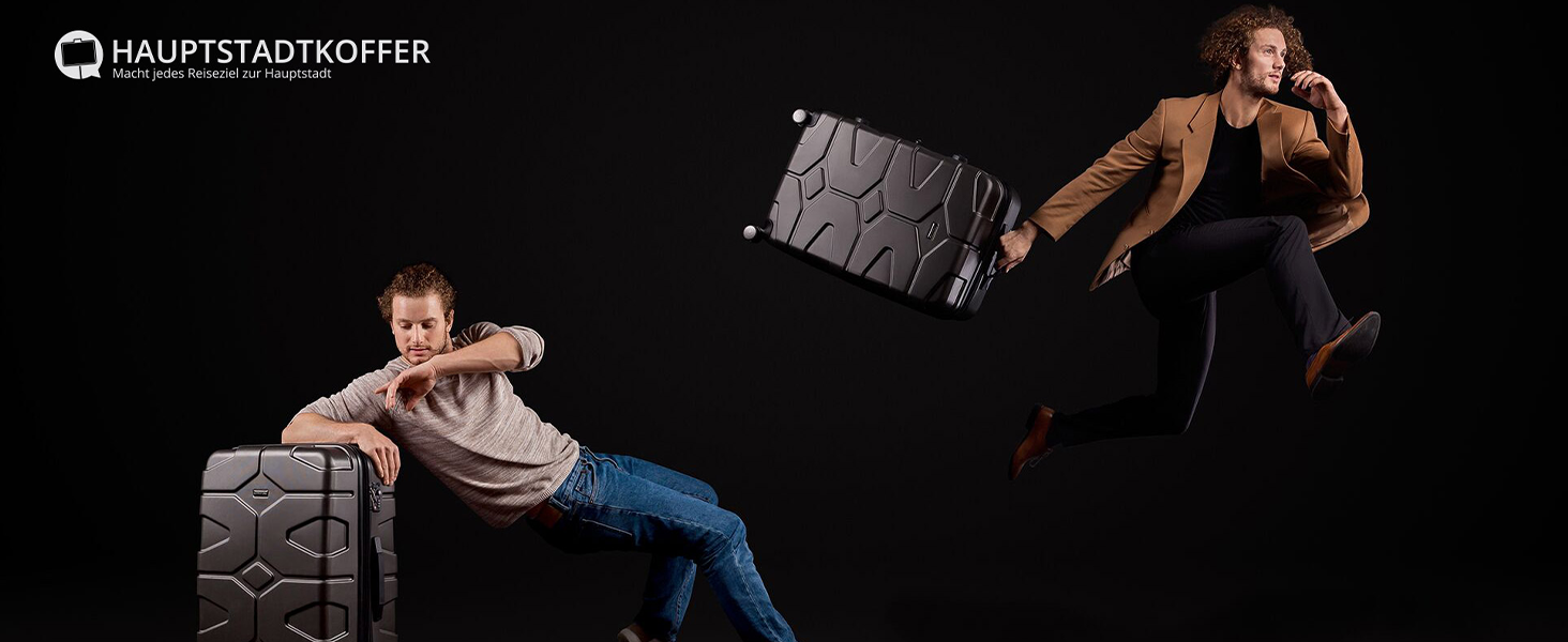 Набір валіз X-Kölln (S, L) - 2 шт. Чорний матовий, з TSA замком. Валіза-трольлей, Rollkoffer, валіза для подорожей