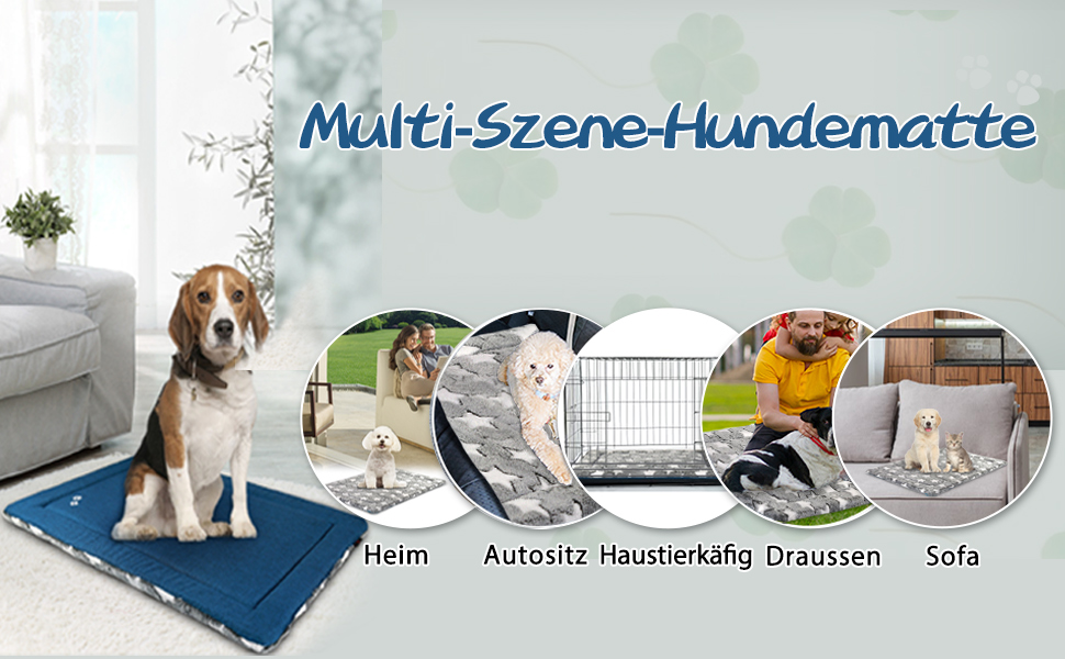 Кросер Fancy Crate Pad - килимок для лежанки, двосторонній (холодний та теплий), машинне прання, для собак малого та великого розміру (до XXX-Large), сірий, темно-синій, зірковий принт, 122 x 76 x 3 см