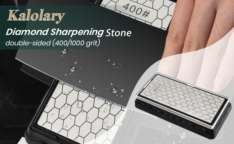Двостороння алмазна точилка Kalolary 400/1000 для ножів, ножниць, кухонних та туристичних інструментів