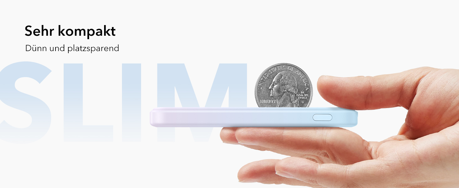 Power Bank ESR MagSafe з бездротовою зарядкою QI2, 15W, 5000mAh, білий (з підставкою)