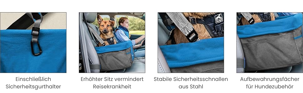 Підвищення для собак Kurgo Heather, сіро-блакитне, до 9 кг, проста установка