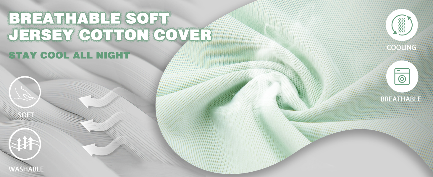 Подушка для вагітних Chilling Home J-подібної форми, подушка для тих, хто спить на боці, подушка для годування, велика подушка для підтримки, подушка для жінок та тих, хто спить на боці (Охолоджуючий зелений)