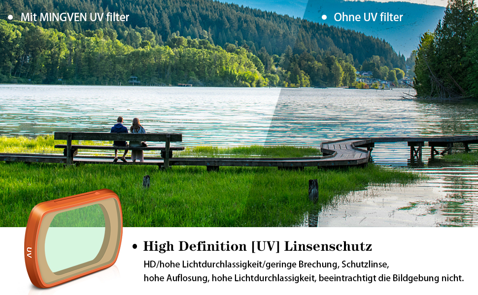 Набір фільтрів ND для DJI Osmo Pocket 3 Creator Combo: ND, CPL, UV, VND (1-5 Stopps, 6-9 Blendenstufen)