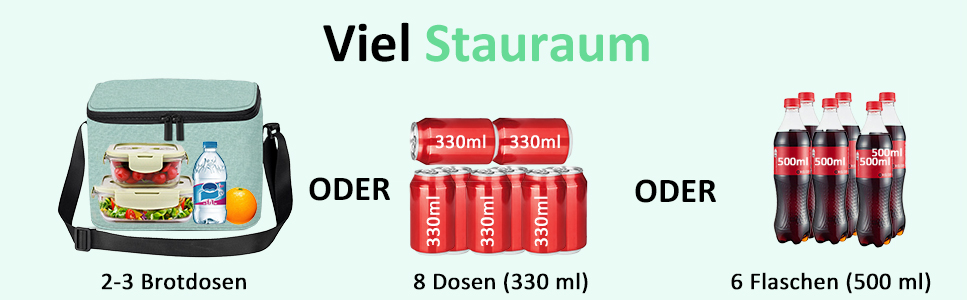 Зручна термосумка-ланчбокс для їжі: компактна, легка, водонепроникна, зелена