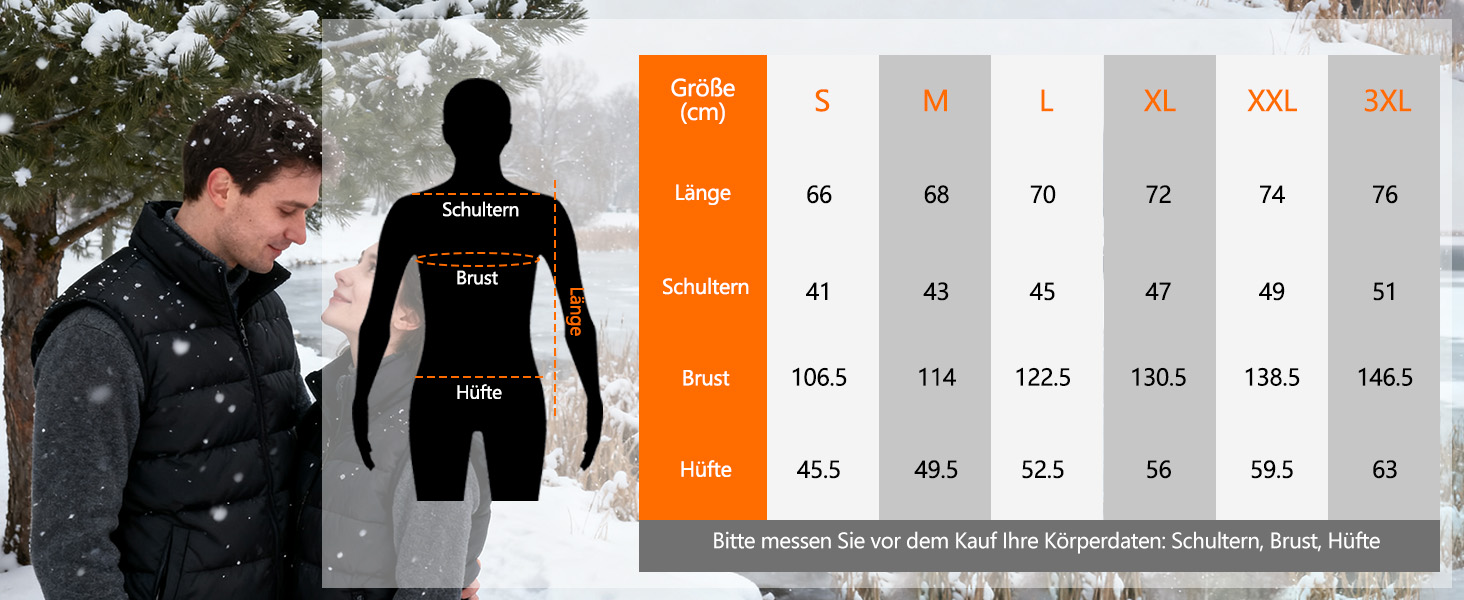 Гріюча жилетка для чоловіків та жінок з акумулятором 10000mAh, 5 зон обігріву, 3 режими температури, подвійне керування, чорна, для зимових активностей