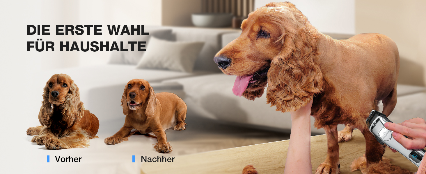 Професійна машинка для стрижки собак Leise - для густого та кучерявого хутра, з нержавіючої сталі