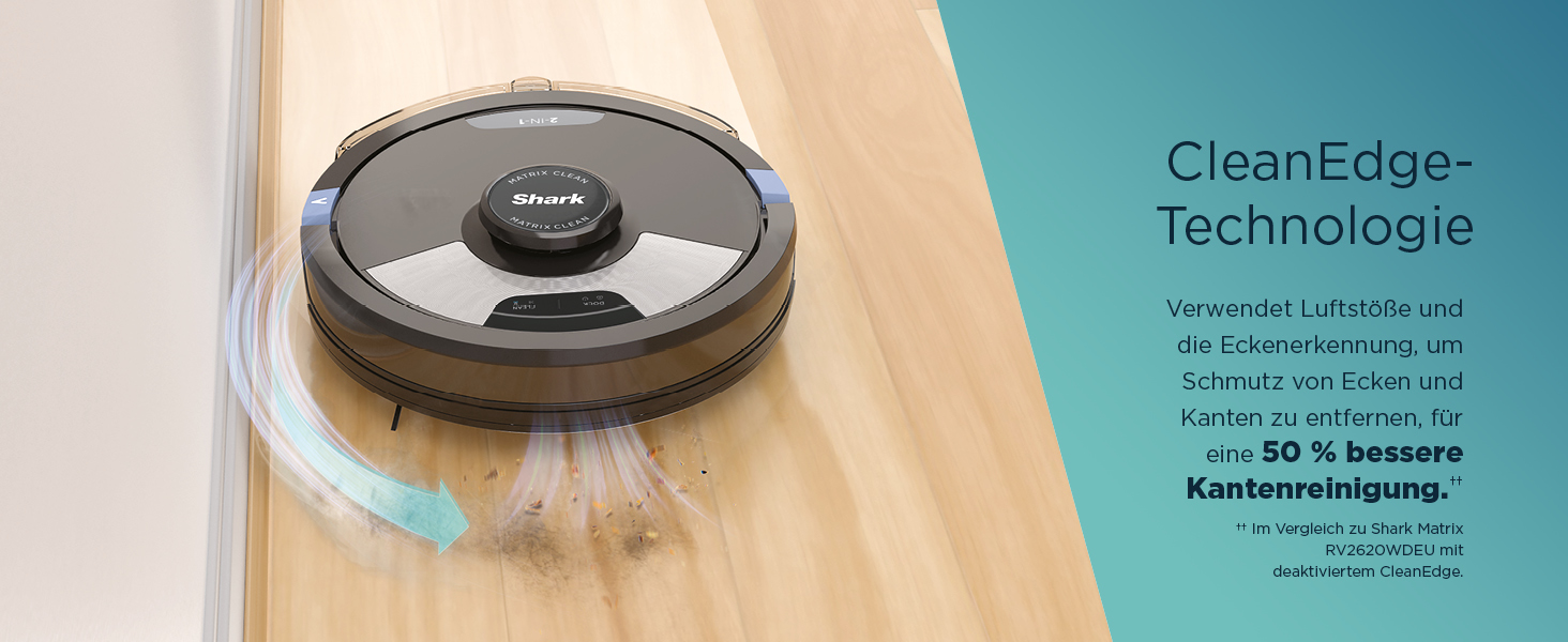 Робот-пилосос Shark Matrix Plus 2-в-1 з функцією миття та самостійною станцією, самоочищення, для шерсті тварин, килимів та твердих підлог, 14,5 см, чорний