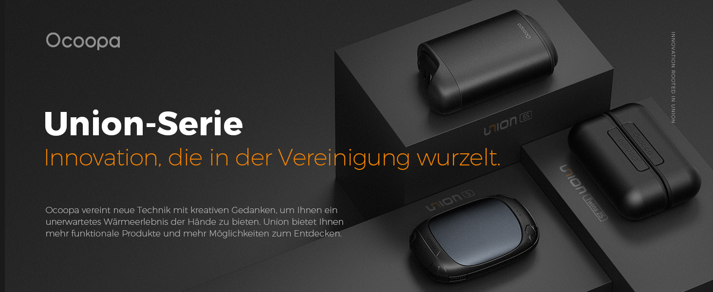 Електричний грілка для рук OCOOPA MagTwins, 10000 mAh, 2 шт., 4 режими нагріву, USB power bank для зими, чорний