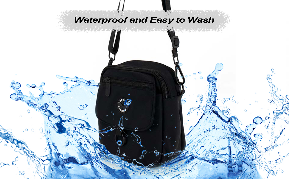 Сумка для собак COOWONE Leckerli-Tasche, чорна, водонепроникна, з тримачем для відходів, регульований плечовий ремінь, для дресирування, прогулянок