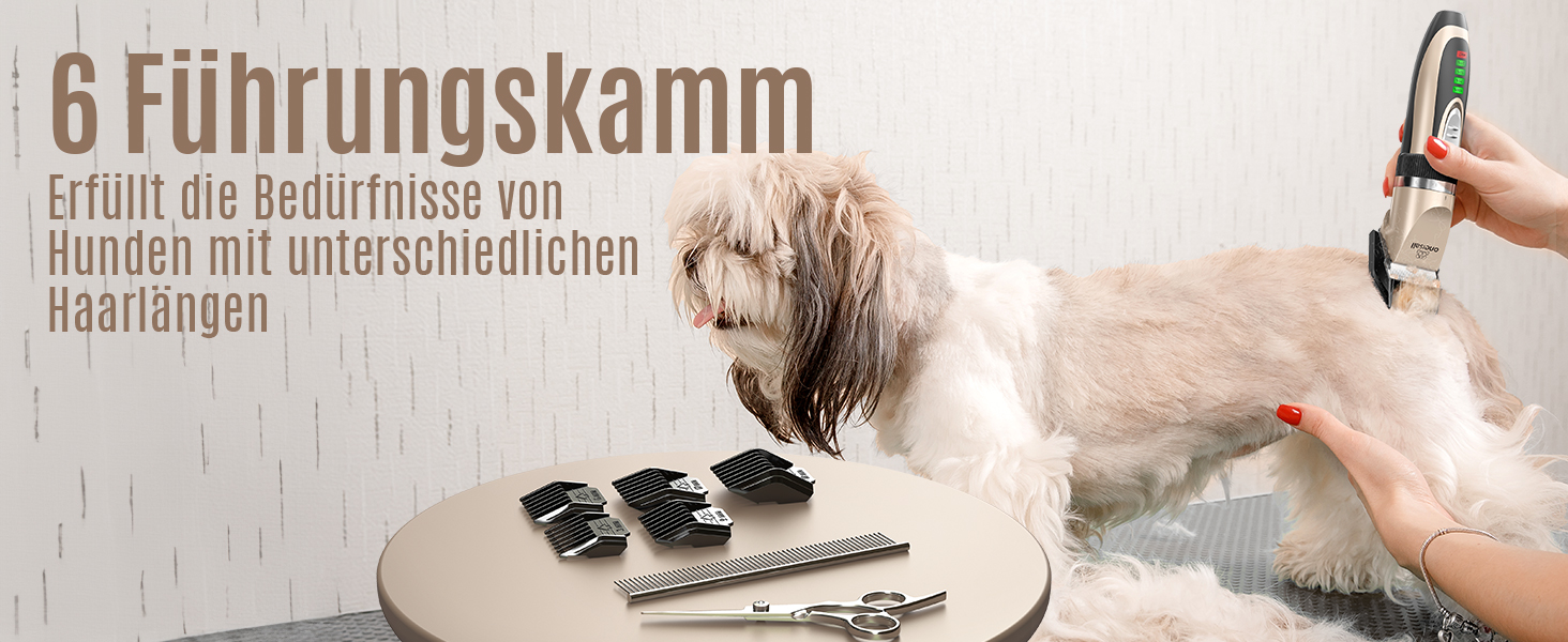 Професійна машинка для стрижки собак та котів oneisall Leise, для щільного хутра, потужний мотор, золото