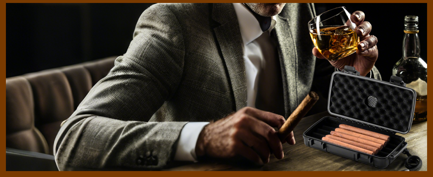 Зігеренний гумодор для подорожей - кейс з вологостійкою пластиною, водонепроникний, міцний, для 5 цигарок, портативна коробка, подарунок для чоловіків (Small)