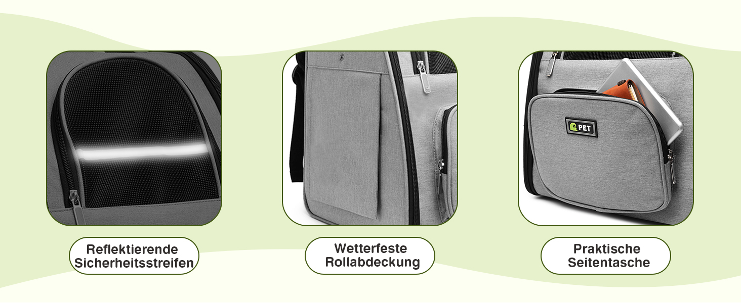 Рюкзак для собак та котів ALLSOPETS - дихаючий, складний, з фіксатором, для подорожей та прогулянок (темно-сірий)