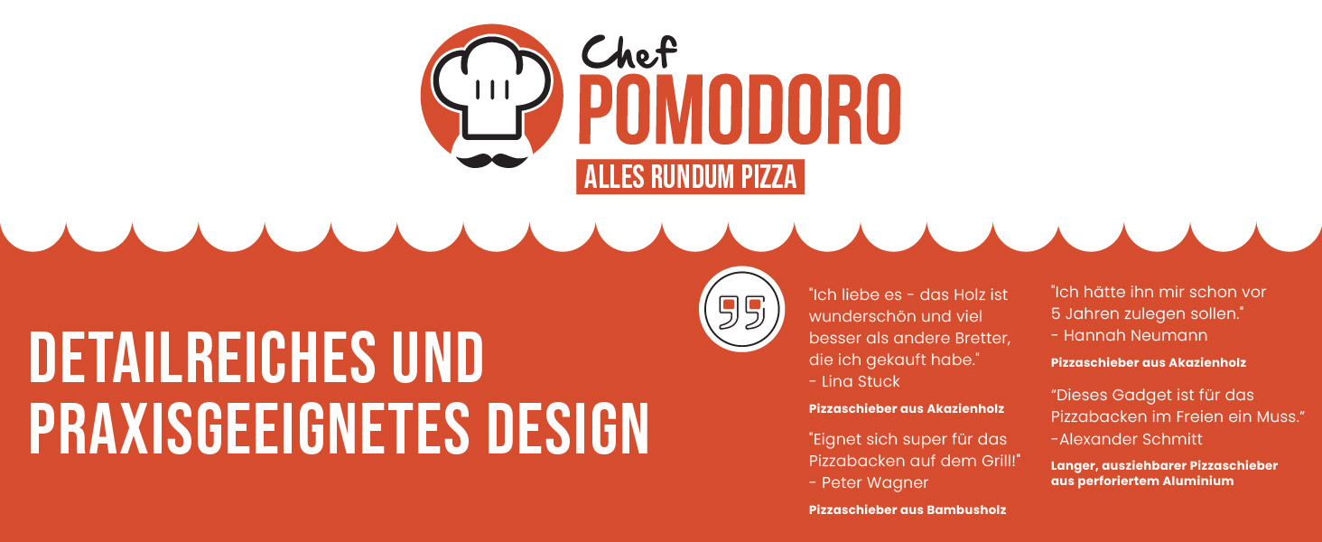 Набір для піци Chef Pomodoro: лопатка 30x36 см і ніж 36 см – професійний комплект для піци з преміум-матеріалів, кухонний інвентар для дому та ресторану