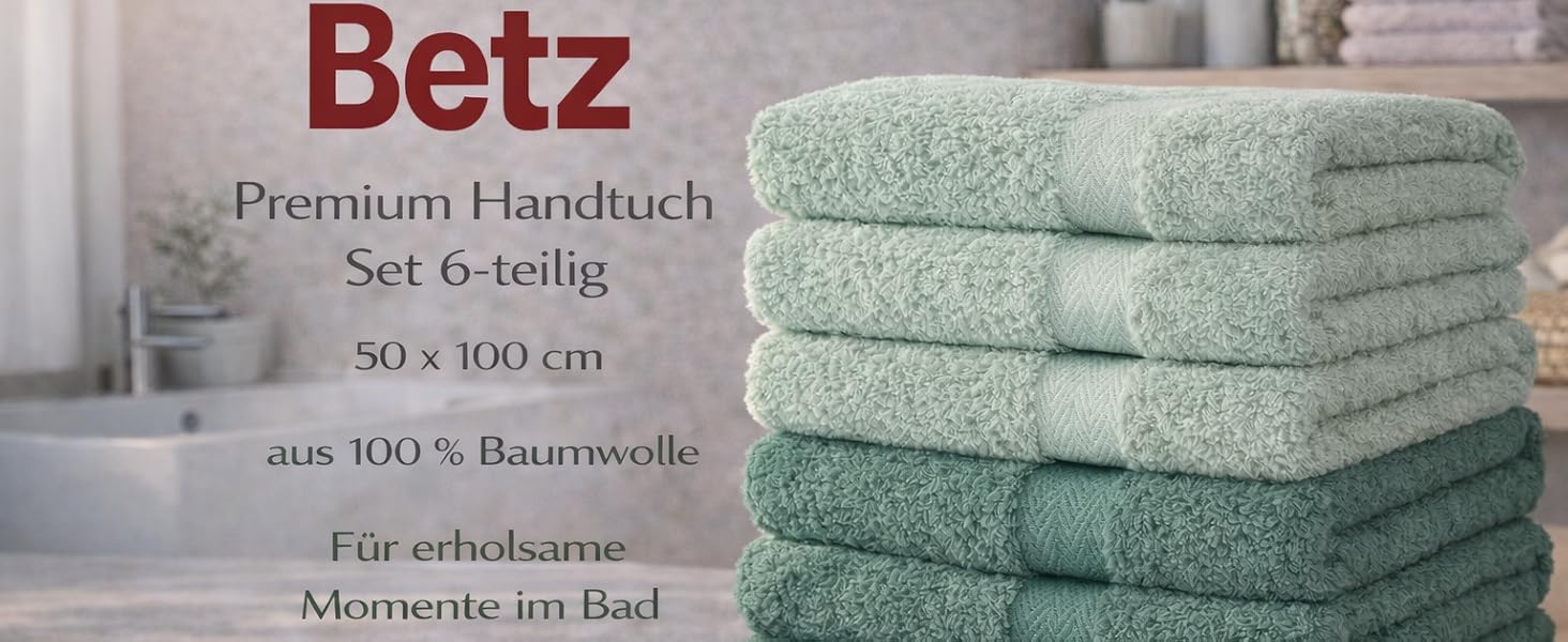 Набір рушників Betz Premium 6 шт, 50x100 см, 100% бавовна, 470 г/м², м'які та гігроскопічні, Oeko-TEX, колір: старе роже / антрацит
