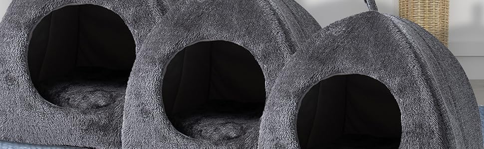 Кіт-будиночок для вулиці: затишний лежак-печеринка для котів, водонепроникний, знімний килимок, для домашніх тварин