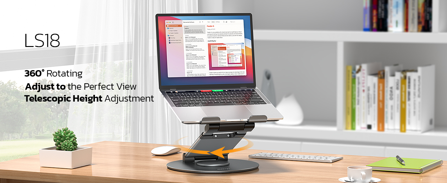 Підставка для ноутбука Nulaxy з алюмінію, ергономічна, з вентиляцією, сумісна з MacBook, Dell, HP, Samsung, Lenovo (10-16 дюймів), сіра