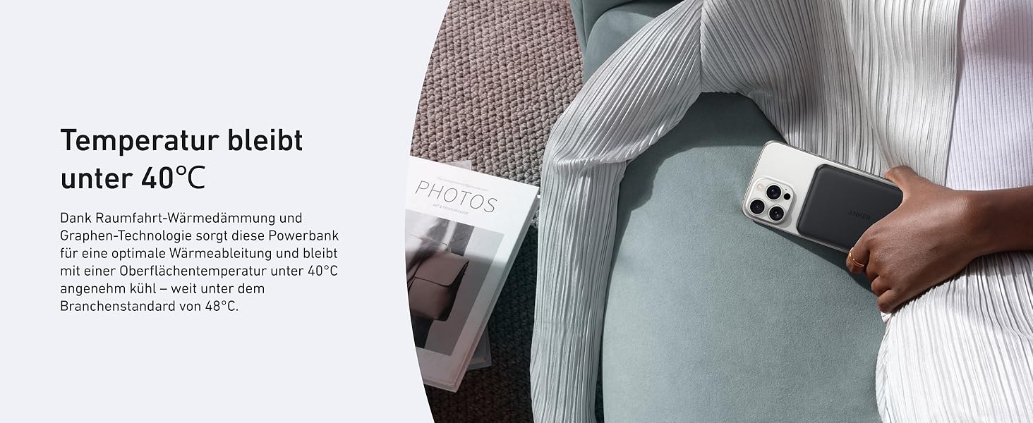 Anker MagGo Powerbank 10000mAh: Qi2, MagSafe, портативний зарядний пристрій для iPhone 16/15/14/13, чорний