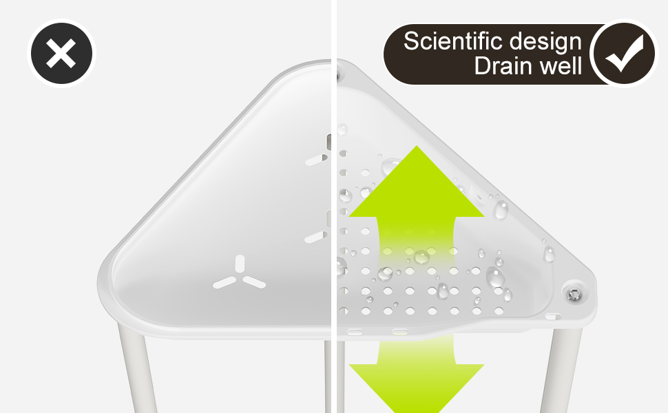 Набір з 4 кутових поличок для душу Orimade, нержавіюча сталь, чорний