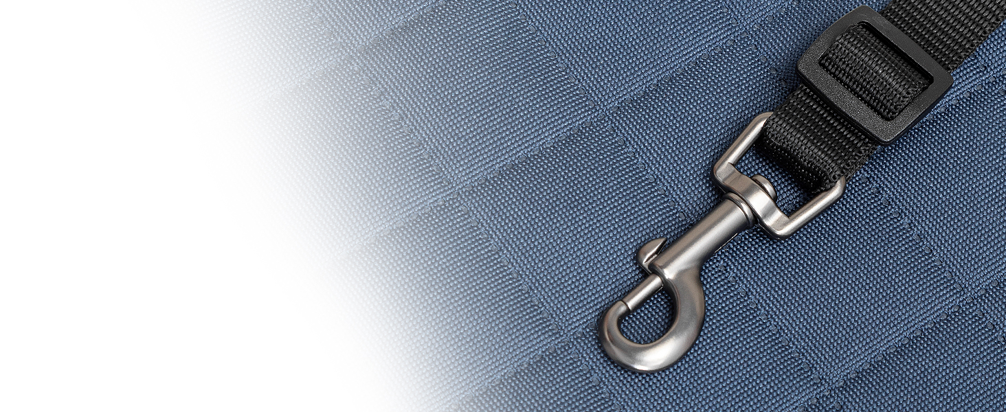 Автомобільний лежак для собак PETSFIT - чорний/синій, до 5 кг, з захисними гаками