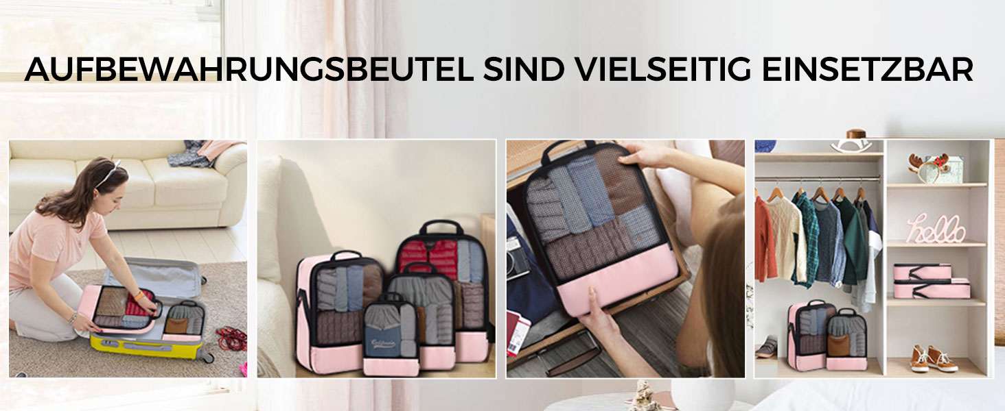 Набір кубиків для пакування багажу BAGLHER - Клінічний органайзер для подорожей, водонепроникні сумки (Сірий)