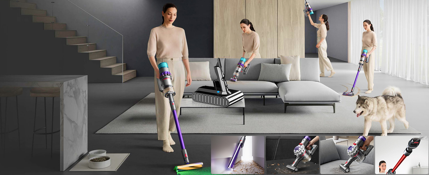 Запасний акумулятор 8000mAh для пилососів Dyson V7 Animal Tigger Motorhead Absolute Pro Fluffy Mattress