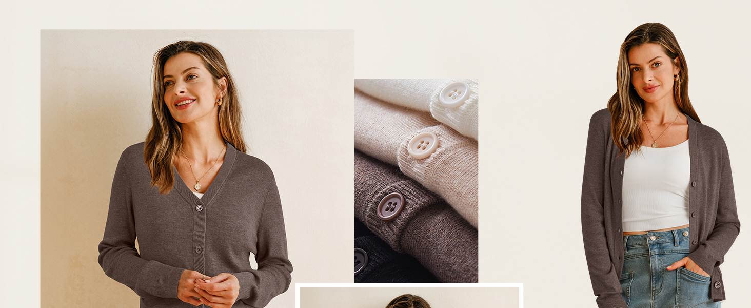 Жіноча в'язана жилетка Arachne & Cloz з суміші вовни, легка, V-подібний виріз, кардиган, короткий/довгий рукав, з ґудзиками, повсякденний топ, кольору абрикос, розмір M