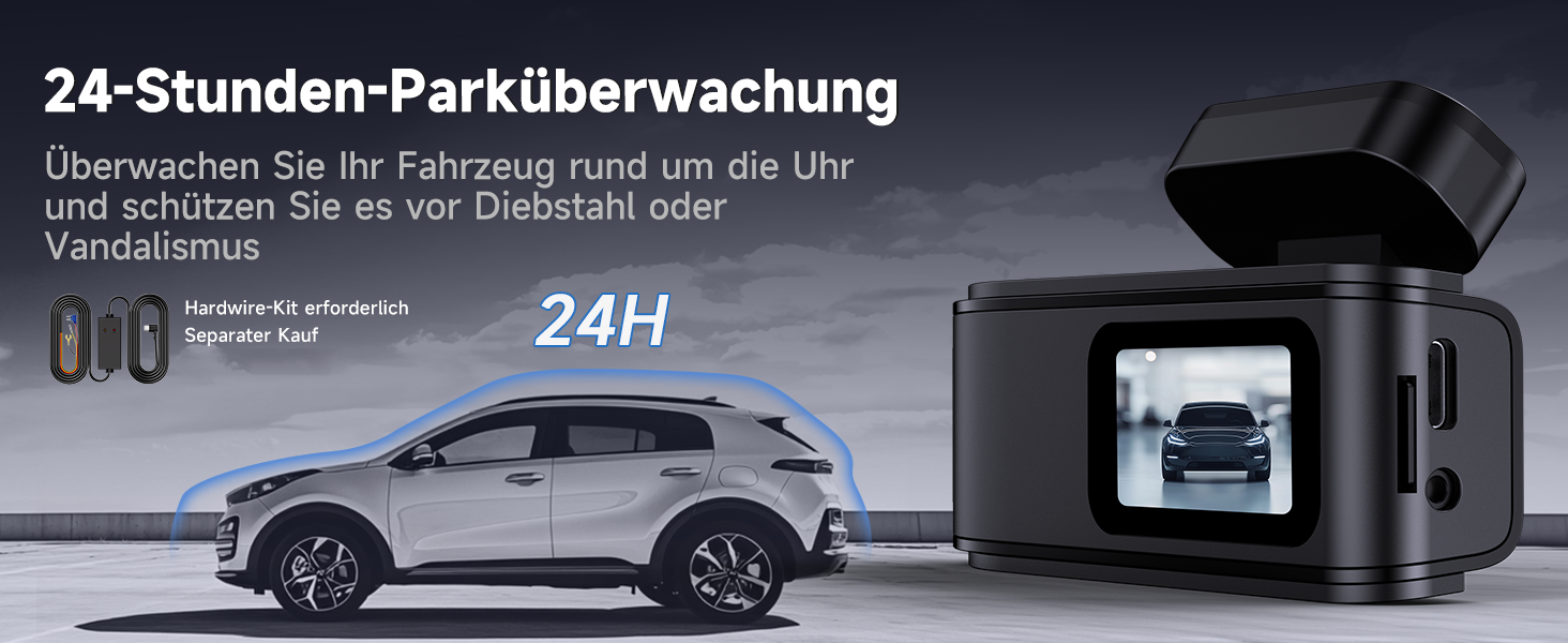 Автомобільний відеореєстратор Dashcam Dual 2.5K + 1080P з WiFi, 32GB SD-картою, ширококутним об'єктивом 170°, нічним баченням та датчиком удару G-сенсором, чорний