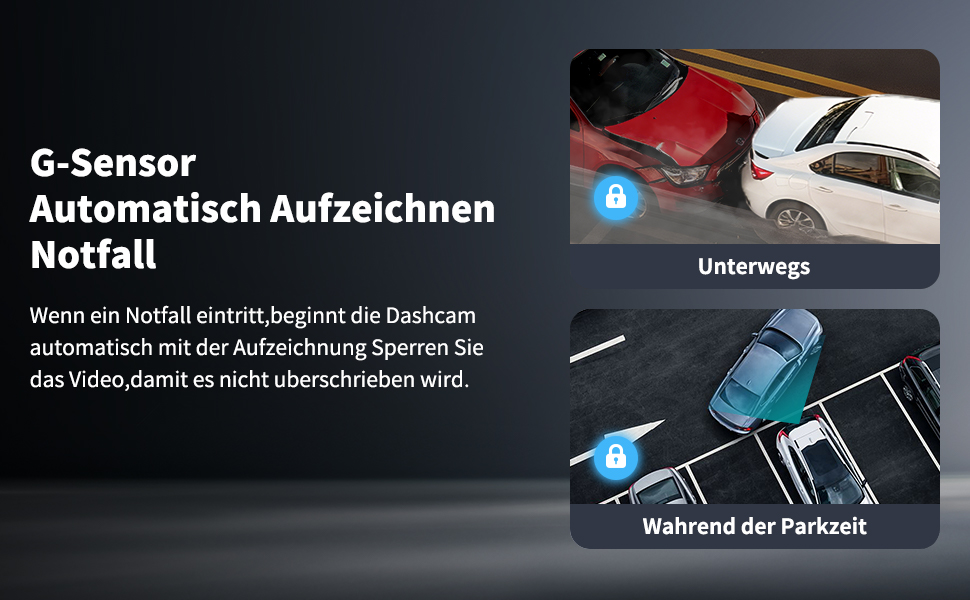 Відеореєстратор в авто Dash Cam 2K/1080p з 64GB SD-картою, 4 камери, IPS-дисплей 3