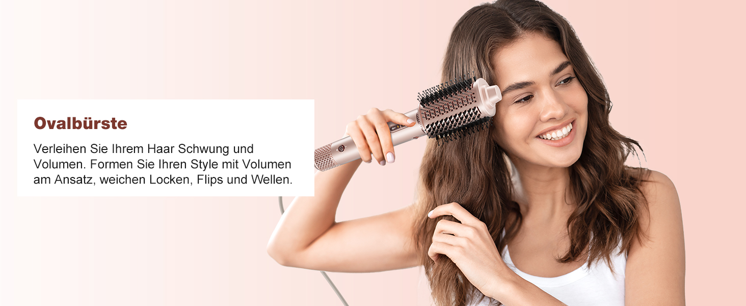 7MAGIC Airstyler 7-в-1: професійний набір для укладки волосся, 110000 обертів/хв, 1400 Вт, фен-щітка, авто-локон, випрямляч, іонізація, для створення об'єму, локонів та випрямлення, з дорожньою косметичкою