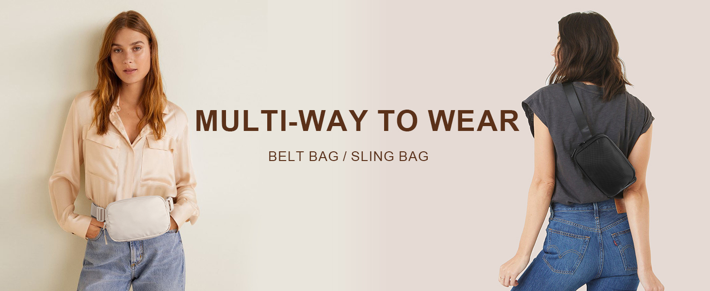 Сумка на пояс жіноча/чоловіча Telena, сумка через плече, кросбоді, поясна сумка, сумка на стегно, для спорту та повсякденного носіння, бежева