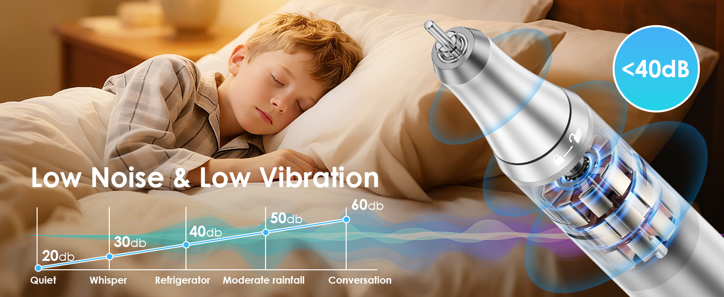 Електричний фрезер для нігтів з LCD дисплеєм, 40000 об/хв, 15 насадок, для манікюру та педикюру, F/R напрямок обертання, для салону та дому (білий)