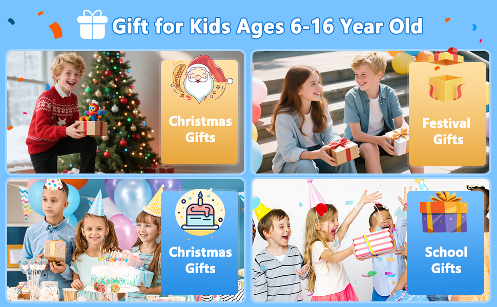 Дитячий розумний годинник Smartwatch Kinder з фітнес-трекером: пульсометр, крокомір, моніторинг сну, водонепроникність IP68, ігри, 1.85' HD-екран для дівчаток та хлопчиків 6-16 (блакитний)