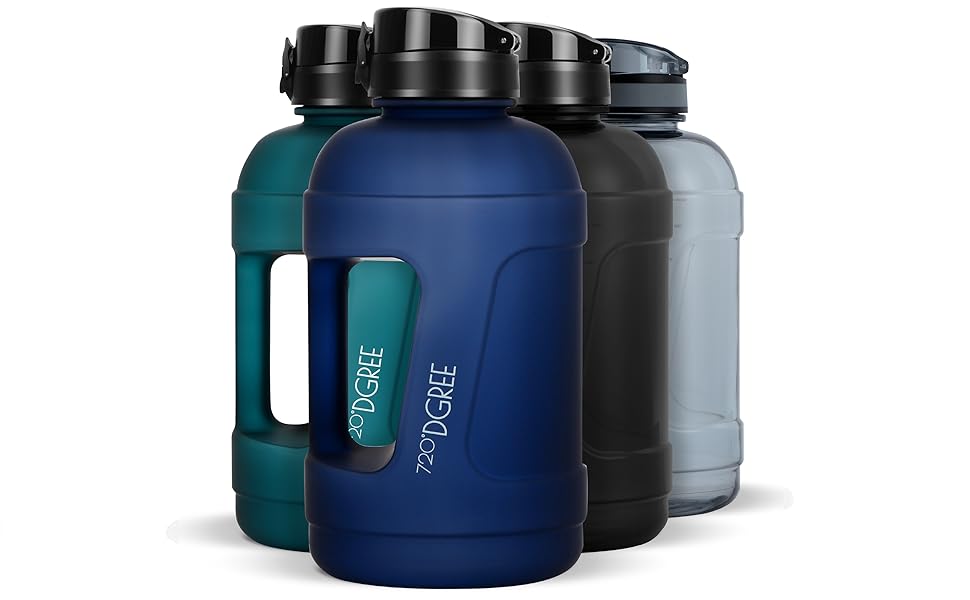 Фітнес-пляшка для води 720°DGREE uberBottle Jug 2300 мл з ручкою, BPA Free, герметична – велика спортивна пляшка для тренувань, спортзалу, фітнесу