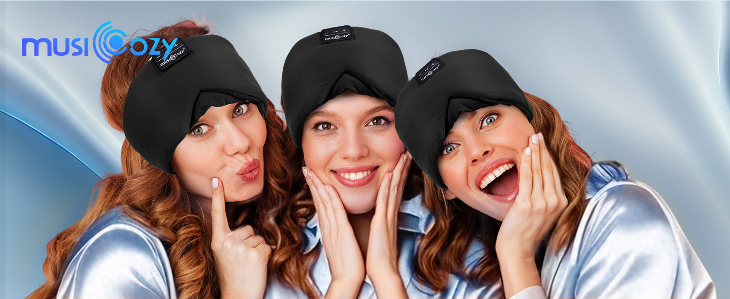 Маска для сну з Bluetooth навушниками, шовкова, 100% затемнення, для чоловіків та жінок, м'яка, для сну, подорожей, релаксації, блакитна
