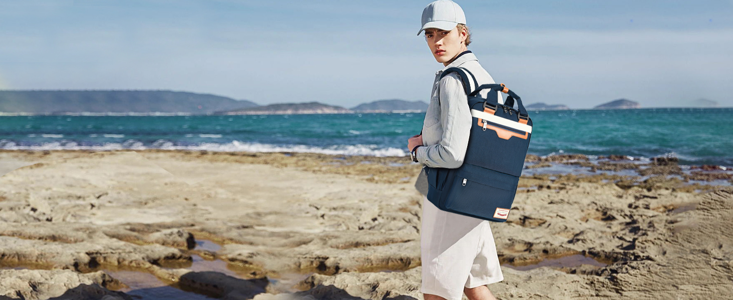 Рюкзак Myhozee для чоловіків та жінок з відділенням для ноутбука 15.6 дюймів, антикрадійний, водонепроникний, для роботи, навчання, подорожей, сірого кольору