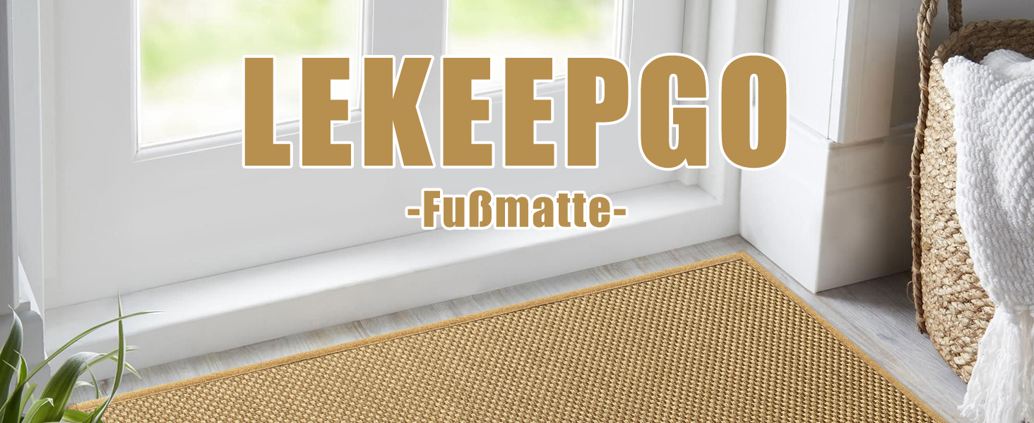 Килимок для дому LEKEEPGO 43x75 см, антиковзаючий, миючий, вбираючий, для внутрішнього використання (колір: світло-коричневий)