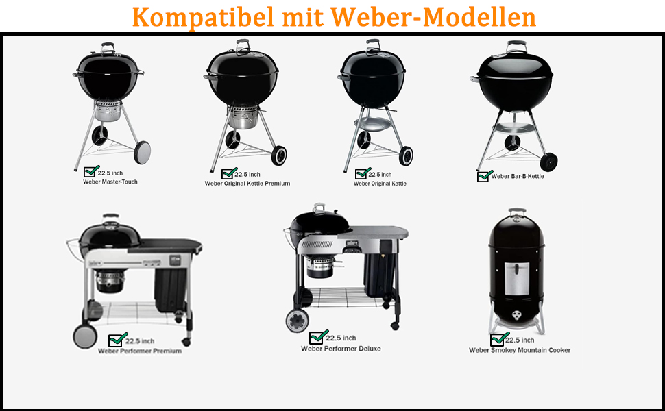 Решітка для гриля Weber 57 см (кругла), замінна частина для One-Touch, Performer, Bar-B-Kettle (срібна)