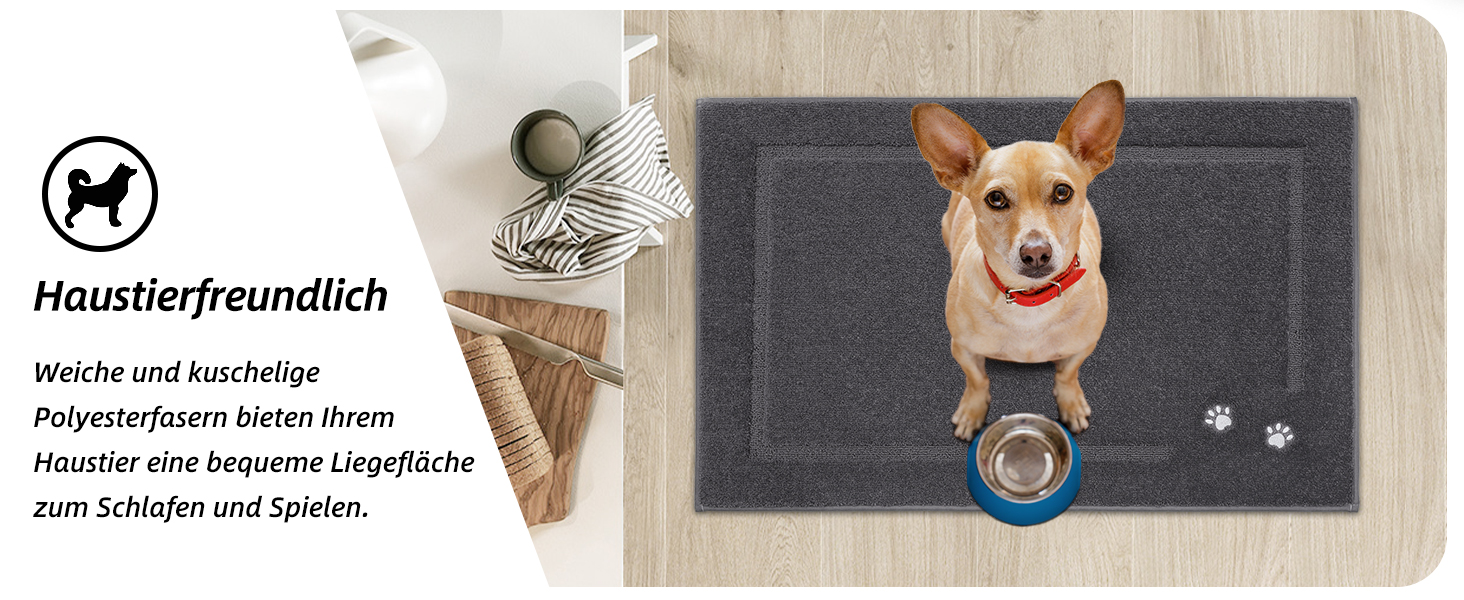 Килимок для дому BEQHAUSE 80x120 см, сірий - для входу, коридору, передні/задні двері, миється