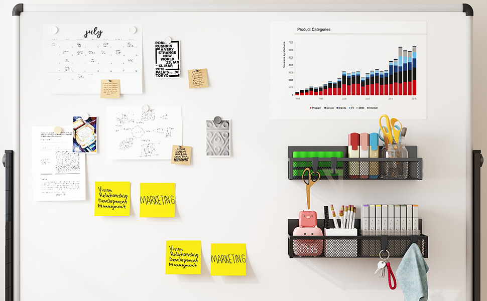 Магнітна поличка для холодильника з 8 гачками, 2 шт. - органайзер для кухні