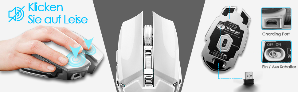 FELiCON Комбо-набір бездротової клавіатури та миші, 4800mAh, RGB LED-підсвічування, керування кнопками, ергономічний дизайн, 7 кольорів, чорний (K&M)