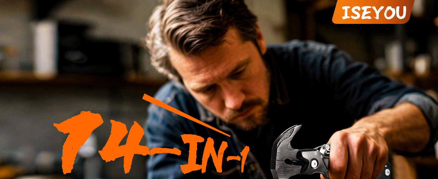 Багатофункціональний молоток-мультитул 14-в-1: плоскогубці, пилка, викрутки та інше. Компактний інструмент для кемпінгу, туризму, виживання, авто-надзвичайних ситуацій. Чудовий подарунок для чоловіків, на День батька для тата