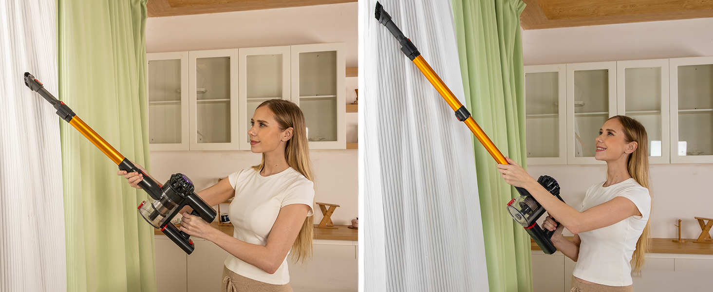 Бездротовий акумуляторний пилосос V15: 35KPa, 6-в-1, для твердих підлог та килимів, видаляє шерсть тварин