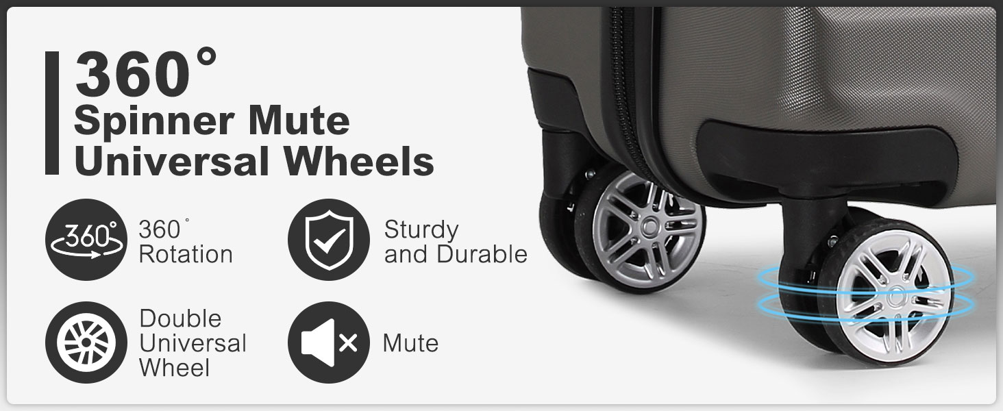 Чемодан-тележка KONO з розширенням, жорсткий корпус, XL, з TSA-замком та 4 колесами, 75x47.5x29.5 см, сірий